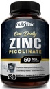 NutriFlair Zink Picolinate 50mg, 120 kapsler - Maksimal Absorption Zink supplement piller - Immunsystemet Booster, Immunitetsforsvar, kraftfuld non-GMO antioxidant - Sammenlign med gluconat, Citrat, oxide