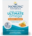 Nordic Naturals Zero Sugar Ultimate Omega Gummy Chews - Tropisk Frugt - 54 Gummy Chews - Ikke GMO - Optimal Wellness - 27 Servering
