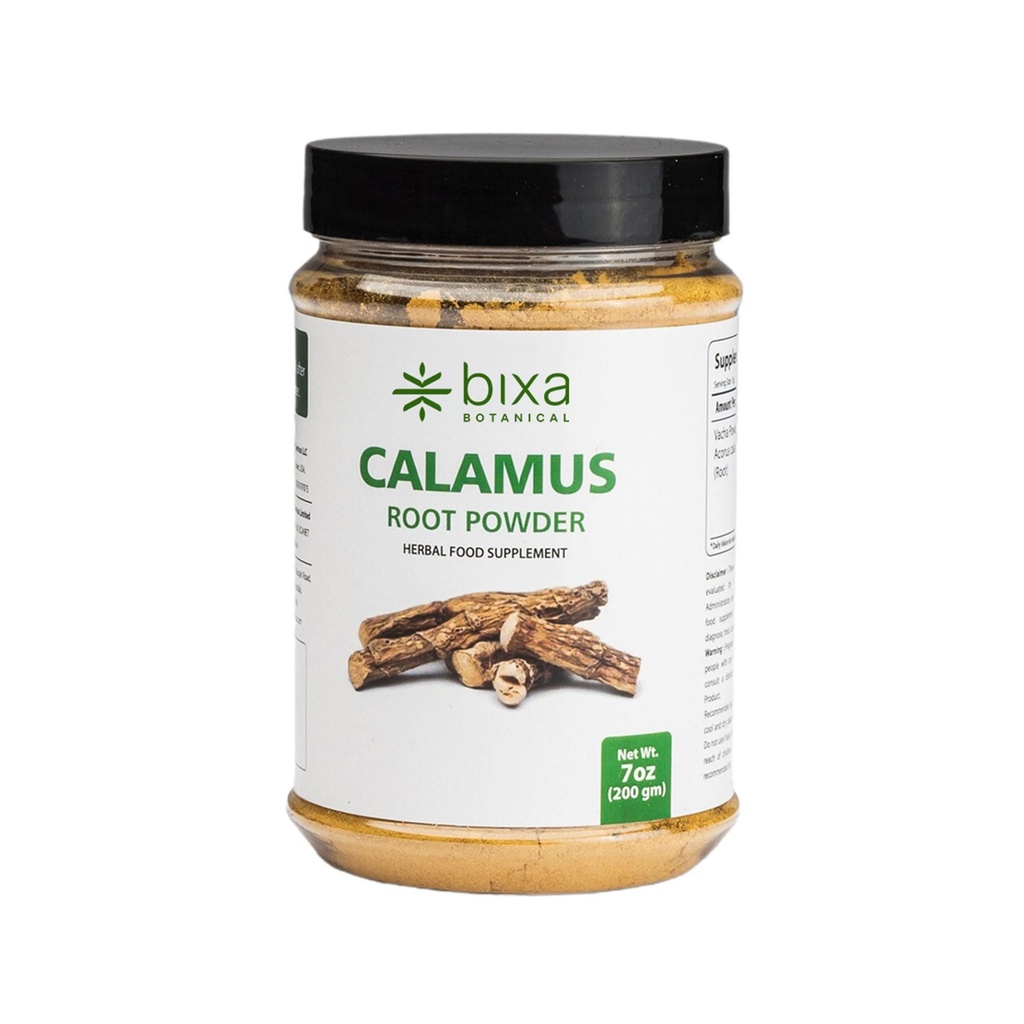 bixa BOTANIAL Calamus Root - Naturlig rodpulver til Gut Health and Focus Support - Vegan, Non- GMO, dampbehandlet, Gluten Free Herbal Supplement - 7 oz