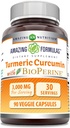Amazing Formulas gurkemeje Curcumin med Bioperine 3000 mg Per Serving Medic124; 90 Veggie Kapsler Supplement 124; Non- GMO Medic124; Gluten Free Medic124; Lavet i USA