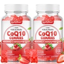 softbear CoQ10 Gummies 400mg Coenzym Q10 Supplement for voksne, High Absorption coq10 Plus Omega-3, Magnesium, vitamin B3 & zink til cellulær energi & antioxidant, Strawberry Flavor 120 Count