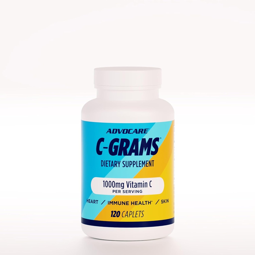 AdvoCare C- Bedste - Premium Kosttilskud til hudpleje, immunforsvar og hjerte-kar-sundhed * - Indeholder C-vitamin, Magnesium & mere - 120 kapsler