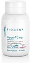 Biogena Copper 2 mg Energieret - i Den Nemt Absorberet og Godt Tolereret Citrate Form - 60 Kapsler