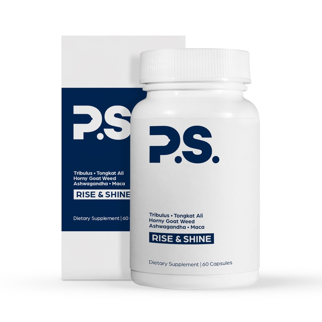 PS Natural Testosteron Booster for Mænd - Premium D3 og Zink Kosttilskud til Mænd med Tribulus, Horny Geat Weed, og Tongkat Ali - Test Booster og energi Kosttilskud (60 kapsler)