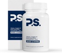 PS Natural Testosteron Booster for Mænd - Premium D3 og Zink Kosttilskud til Mænd med Tribulus, Horny Geat Weed, og Tongkat Ali - Test Booster og energi Kosttilskud (60 kapsler)