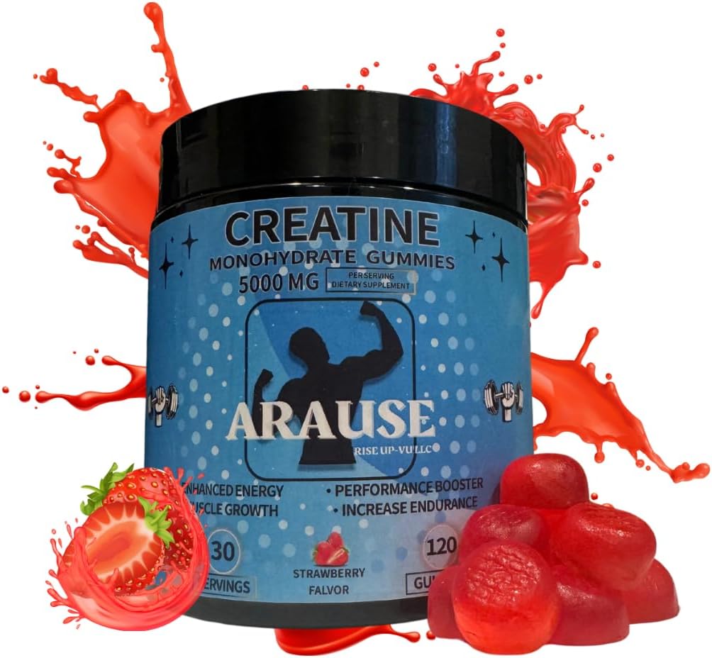 Creatin monohydrat Gummies, 5000mg, Kosttilskud, Enhance Energy, Performance Booster, Øge Endurance, Muskelvækst
