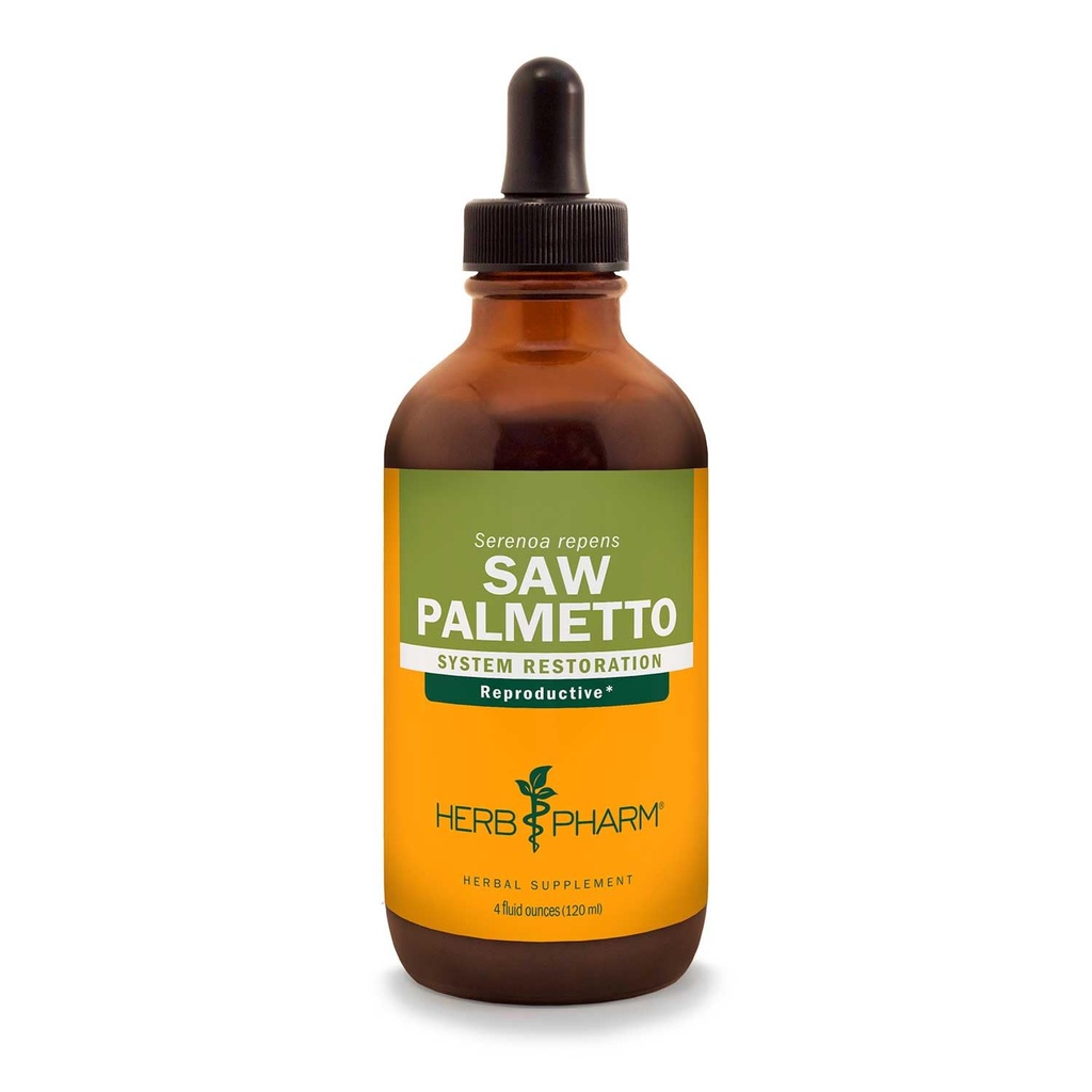Herb Pharm Saw Palmetto Berry Liquid Extract til Prostate Support - 4 Ounce