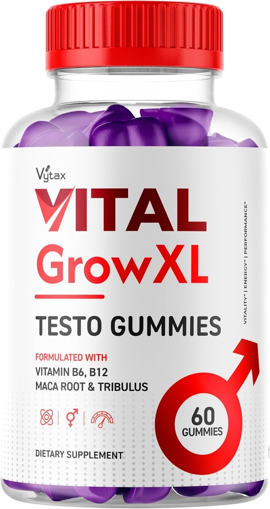 Vital Grow XL Gummies, Vital Grow XL Testo Gummies Maksimal styrke Advanced Vitamin Formel, Vital GrowXL Vitale VitalGrowXL Me Gomitas Premium Chewable Vitalgrow Supplement (60 Gummies)