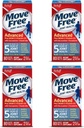 Move Free Advanced Plus MSM and Vitamin D3, 80 tabletter - Joint Health Supplement med Glucosamin og Chondroitin (pakke med 4)