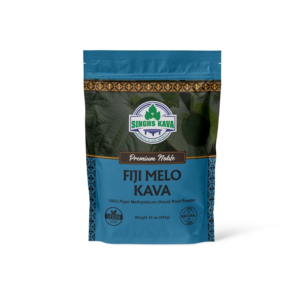 SINGHS Premium Quality Noble Fijian Kava Root Powder (WAKA) (16 Ounce (pakke med 1))