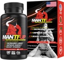 MANTFUP Vitality Enhancer for mænd er 124; Fastvirkende Testosteron Booster & Dagligt supplement til støtte Mand sundhed & Libido er 124; Potenciadores de Testosterona er 124; Lavet i USA (1 måned Tilgang, 60 kapsler)