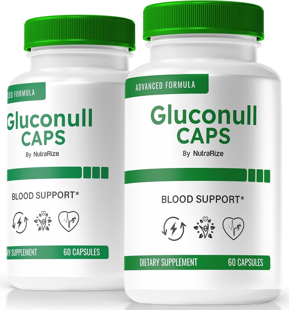 (2 Pack) Gluconull Caps, Officiel Gluco NullCaps Formel, Ren støtte til stabile niveauer og brændstof energi til den samlede sundhed, All- naturlige ingredienser, Gluco Null Glyco Optimizer (120 kapsler)