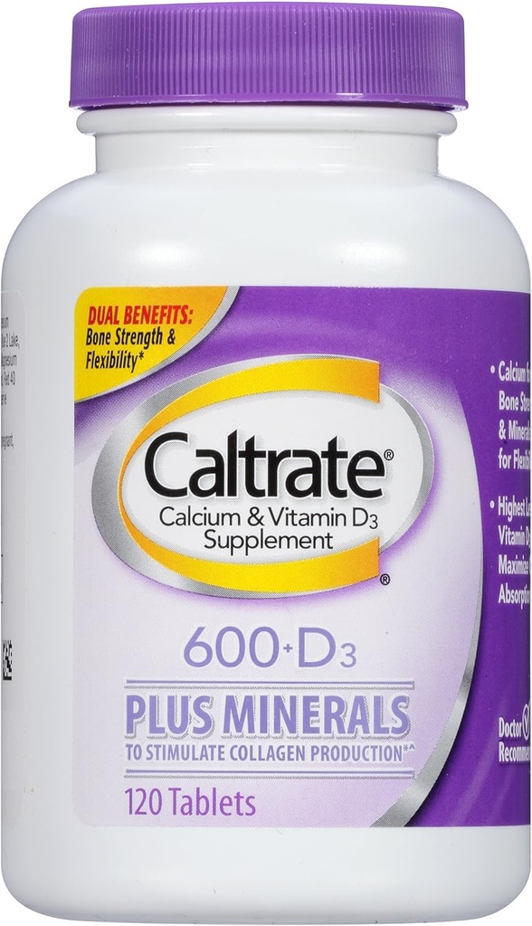 Caltrate Bone Health Advanced 2in1 Dual Action Minerals, 120 tabletter