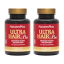 NaturePlus Ultra Hair Plus - 60 tabletter, pakke med 2 - Vedvarende udgivelse Formel for mænd og kvinder - Gluten Free - 60 Total Servering