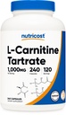 Nutricost L- Carnitin Tartrate 1. 000mg, 240 kapsler - 500 mg per kapsel, 120 Servere