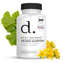Nootropics Brain Support Supplement - 30 kapsler - Focus & Memory Supplement for Brain med Bacopa Monnieri, Huperzia Serrata, St. John 's Wort & Ginkgo Biloba - Neuro Support