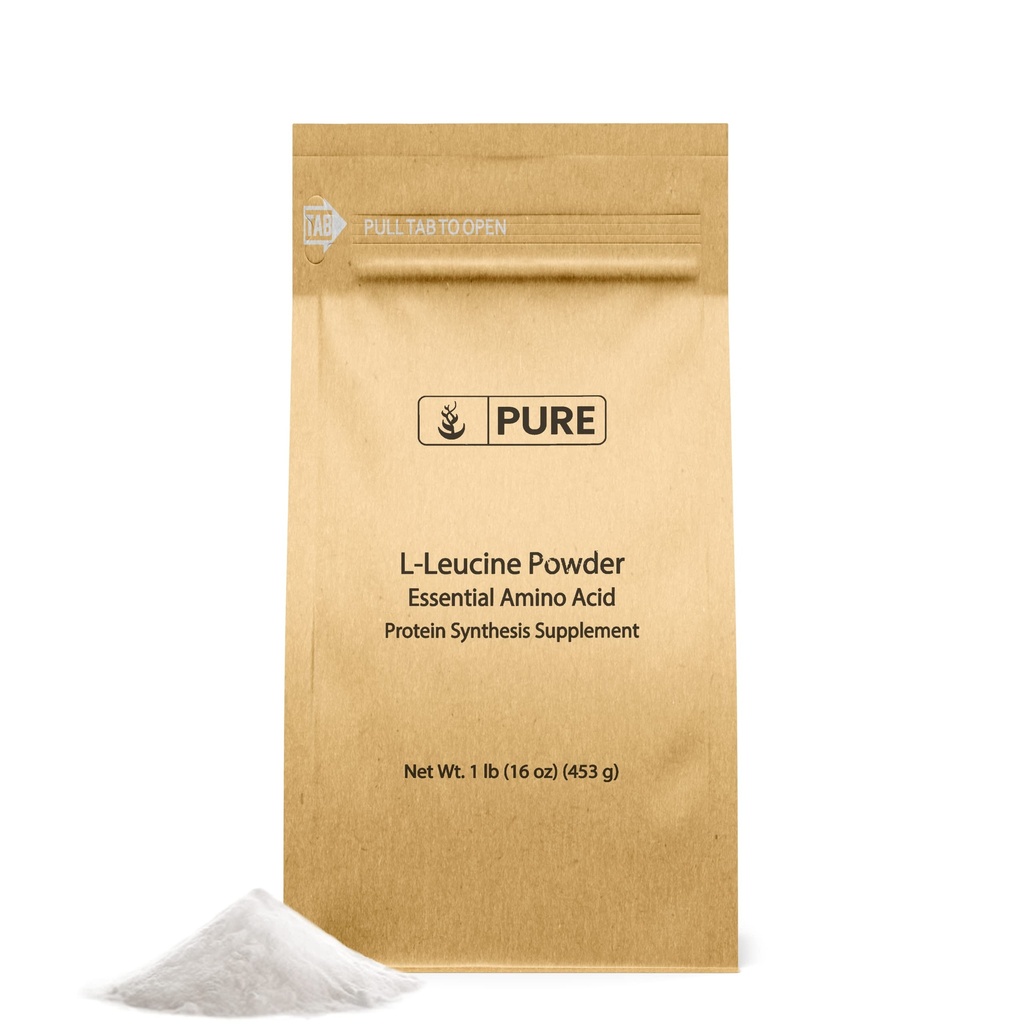 Pure Original Ingredients L- Leucin (1lb) Powder, Essential Amino Acid Supplement, Lab- Verified