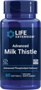 Life Extension Advanced Milk Thistle, silymarin, silybin, phospholipids, Promotes Healthy Liver Function, Gluten-Free, Non-GMO, 60 softgels