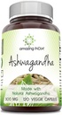 Amazing India Ashwagandha Supplemented 124; 500 Mg Per Serving Medic124; 120 Veggie Kapsler 124; Non- GMO Medic124; Gluten Free Medic124; Lavet i USA Medical 124; Ideel til vegetarer