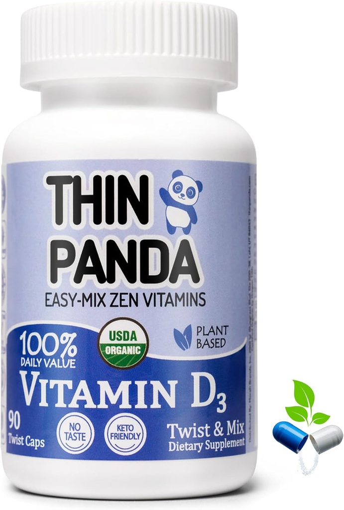 100% Økologisk D3-vitamin Support 124; 100% af din RDA-124; For stærke ben & sund immunitet