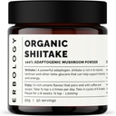 Erbologi Organic Shiitake Mushroom Powder 50 Servering - 11% Beta- glucans - Immunitet og energi - Lentinula edodes - Lille Batch - Bæredygtigt dyrket i Europa - Vegansk - Ikke-GMO - Ingen Tilføjet Fillers