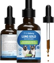 Pet Wellbeing Lung Gold for Cats - Lung Immune Support, Lower Respiratory Health, Open Airways, Normal Breathing, Reishi, Coptis - Veterinarian-Formulated Herbal Supplement - 2 oz (59 ml)