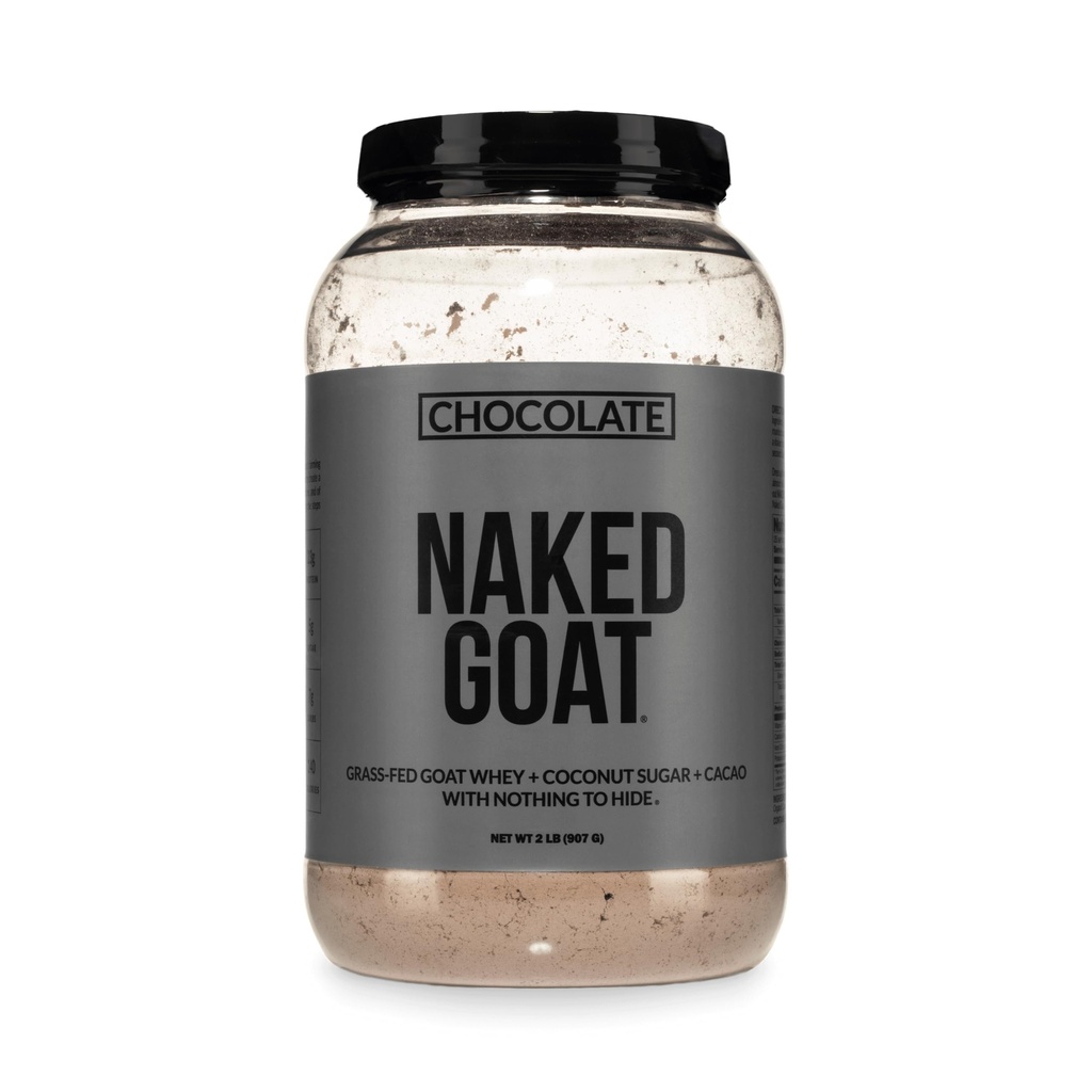 NAKED Geder Chokolade Protein Powder - Pasture Fed Gede Whey Protein Powder fra Small- Herd Dairies - Kun 3 Ingredienser - GMO fri, Soy fri - alle naturlige - 23 Bedste Protein - 25 Servere