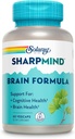 SOLARAY SharpMind Brain Support Formel - Nootrop Brain Supplements - Cognitive and Brain Health Support med Ginkgo Biloba - 60- Day Garanti, 60 Servere, 60 VegCaps