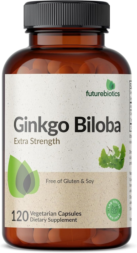 Futurebiotics Ginkgo Biloba Extra Strength Understøtter Brain Function & Memory Support, 120 Vegetariske Kapsler