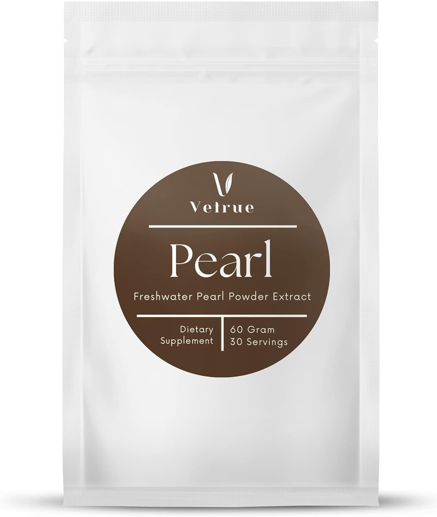 Pure Pearl Pulver • 124; 60 Bedste • 124; 100% naturlige ingredienser fra frisk vand • 124; Non- GMO • 124; Kosttilskud med Calcium & Aminosyrer (30 Servere)
