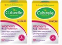 Culturelle kvinders sund balance Daglig Probiotika for kvinder - Understøtter fordøjelse, vaginal og immunsundhed, Lejlighedsvis Diarré, Gas & Bloating - Non- GMO 60ct (2 - Pack) (2)