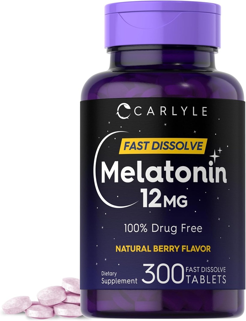 Carlyle Melatonin 12 mg Fast opløsning 300 tabletter