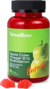 NEWELLME Apple Cider Vinegaver Gummy B12 Multivitamin, ACV supplement Gummy Vitaminer, Vegetarisk tillæg for kvinder & mænd, Ikke GMO, Support Normal Energy Nivels & Gut Health 30 Gummies (30)