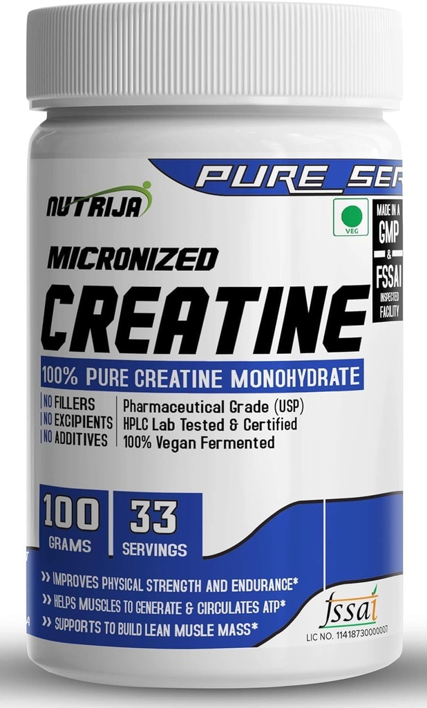 Pure Mikronized Creatinine monohydrat Powder- 100gram • 124; Pre / Post workout supplement til muskel reparation og inddrivelse