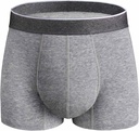 Herre Inkontinens Underwear Afvaskelig, 2.3 oz Absorbent Læbe Bevis Genanvendelige Boxer Briefinger til Brege Control 1 Pack (Gray, XL)