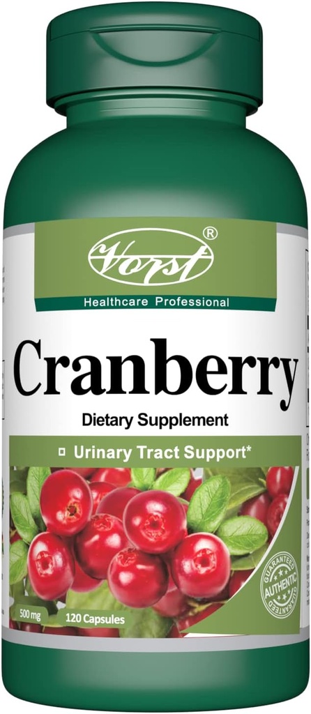 Cranberry 500mg med 12: 1 Extract Ratio (6000 Raw Extract Ækvivalent) 120 Kapsler