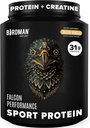 BIRDMAN Falcon Performance Vegan Protein Powder, 31g Protein, 5g Creatin, 5g BCAA, Probiotika, Electrolytes, Pre Workout, Low Carb, Sugar Free & Dairy Free, Plant Based Vanilla Protein -19 Servere