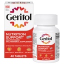 Geritol, Multivitamin Supplement, Indeholder B- Vitamin, Antioxidanter, Vitamin C, E & D og Jern, 26 Essentielle Vitamin og Mineraler, Glutenfri, Non- GMO, Ingen kunstige sødestoffer, 40 tabletter