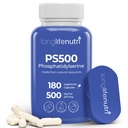 Phosphatidylserin Pure 500mg - 180 Vegetariske piller, 3-måneders forsyning, supplement til styrkelse af hukommelse, fokus & kognitiv funktion, Lab Testet, Soy Free, Non GMO