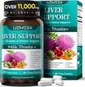 Mælk Thistle Supplement - Lever Detox Rense Formel Herbal Leverstøtte med mælk tidsel, Mælkebøtte Root, Artiskok, gurkemeje, Astragalus for leversundhed, 90 Kapsler