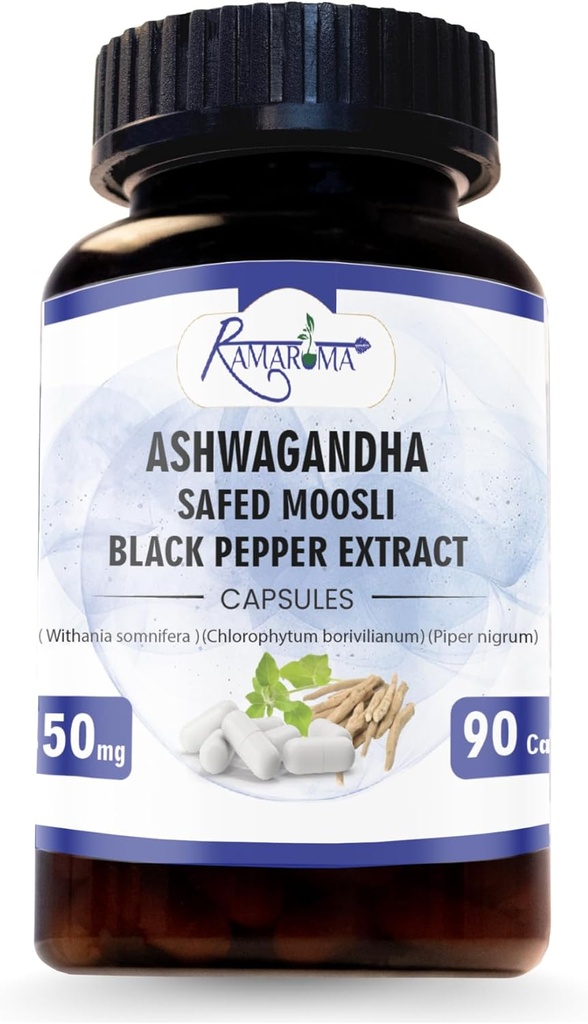 Ashwagandha Capsules 2,100 mg - 90 Capsules Ashwagandha Powder and Root Extract.