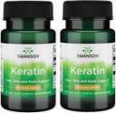Swanson Keratin (fra tibetansk uld) - Natural Supplement Fremme Sunde Joints, Hår, Hud & Nails - Hjælper Nourish Sunde Connective Væv - (60 kapsler, 50mg Hver) (2 Pack)