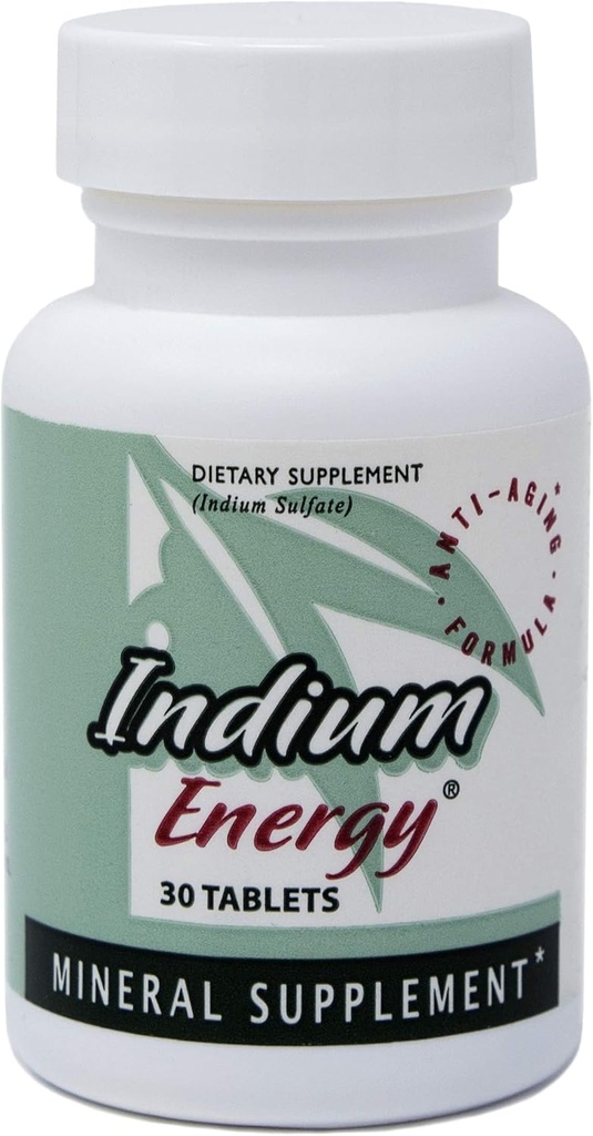 EAST PARK Research - Indium Energy - Alle naturlige Indium Kraftfuld Anti-Aging support - Hjælper øge energi og støtter Mental Klarhed, Søvn, Joints og samlede følelse af Well- At være (30 Greve)