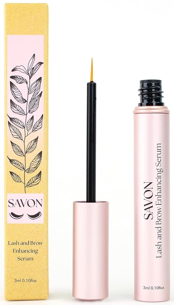 Organic Lash Growth Serum for Thicker, Længere Eyelases og Øjenbryn - med Biotin, Peptider og Panthenol - Natural and Cruelty Free - USA - Lash and Brow Boost Serum - Eyelash Conditioner