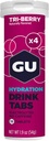 GU Energy Hydration Electrolyte Drink Tablets, Forbedret Endurance Sport Drikke til løb, Cykling, Triathlon, 4-greve (48 Servere), Tri-Berry