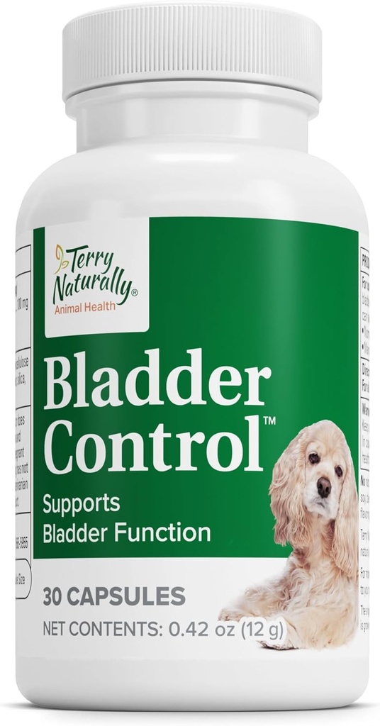Terry naturligt Bstige Kontrol - Pet Supplies for Brege Sundhed - Støtte Urinary Tract Sundhed - Dog Health Supplement - Pet Support for Hunde - 30 Kapsler (30 Servere)