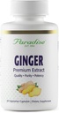Paradise Herbs Premium Ginger Extract til fordøjelse, Super Potent, Ultra Pure, Vegan, Non- GMO, Gluten Free, 60 Vegetariske Kapsler