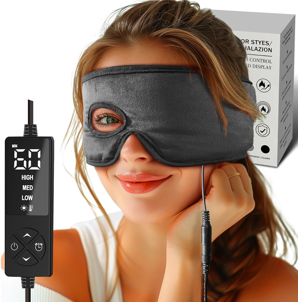 Stue Eye Treatment Heated Eye Mask - Eye Stie Remover, Varm Kompres for Eyes, Fugtig varme Eye Compress for Stie og Blepharitis Relief, Eye varmer Pad for Chalazion Behandling