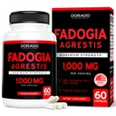 Fadogia Agrestis Extract 1000mg per servering - [Maksimal styrke] - Styrke, Drive, Atletisk ydeevne, Muskelmasse - tredjepart testet - Zero Fillers - Gluten Free, Non- GMO, Veganske kapsler