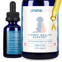 PranaPets Kidney Health Support for Cats Budd124; Naturligvis understøtter sund Nyrefunktion i Cats Budd124; Herbal Formel Hjælper Betændelse & Symptomer på Nyreproblemer